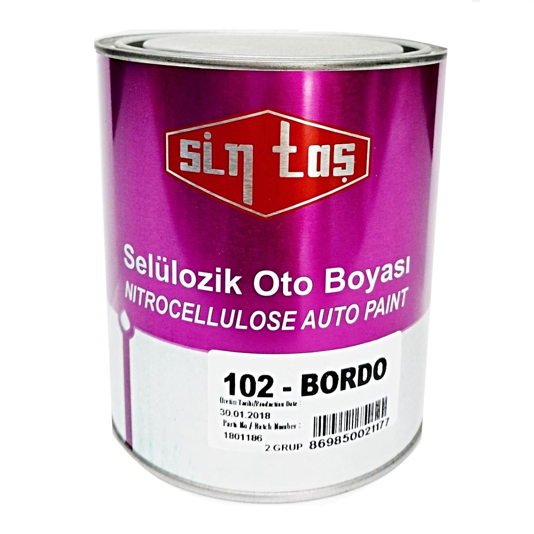 SELÜLOZİK OTO BOYASI BORDO 1L